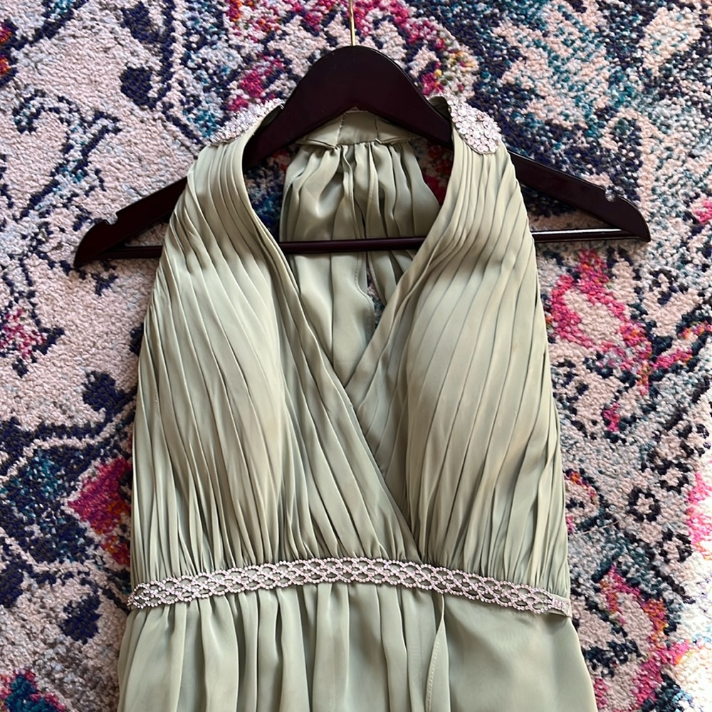 Dusty Sage Bari Jay Bridesmaids dress, worn once. Size 8.